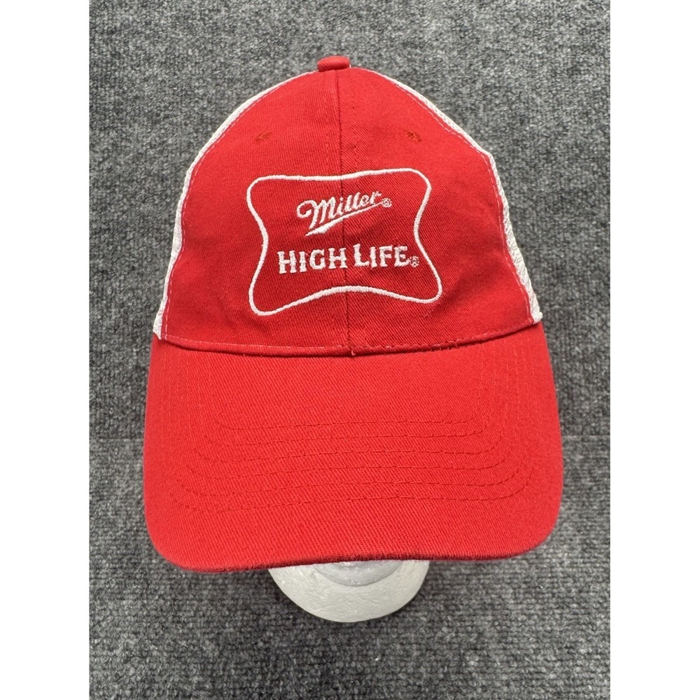Miller High Life Beer Baseball Hat Mens Red Strapback Cap Adjustable Trucker Hat